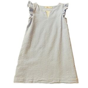 Vineyard Vines Blue and White Striped Seersucker Kids Dress Size 6